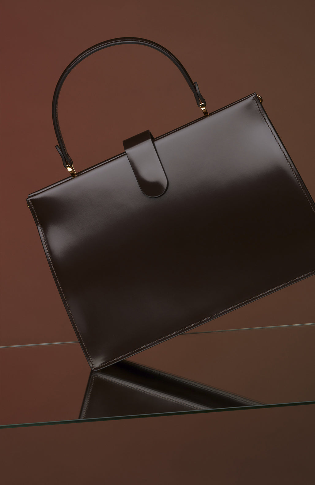 Le sac Elegant Brown Patent Leather